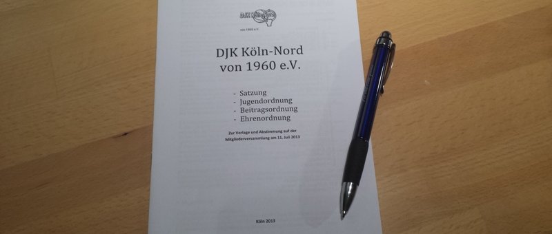 Broschüre Satzung (c) DJK Köln-Nord