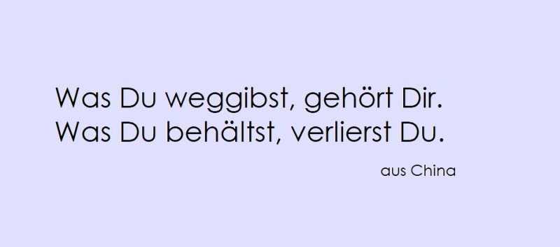 Spruch des Monats